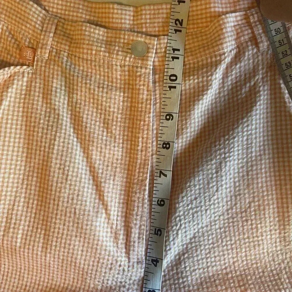 Ralph Lauren Coral Peach Gingham ButtonShort Sleeve Shirt Pants Set Size M /12 - Picture 16 of 16